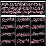 Black Personalized Glittering 3D Abstract Baseball Jersey - Pink-White Dot Design Personalized Black Pink-White 3D Abstract