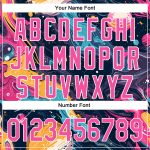 Personalized 3D Abstract Liquid Painting Baseball Jersey in Black and Pink Personalized Black Pink-White 3D Abstract Liquid