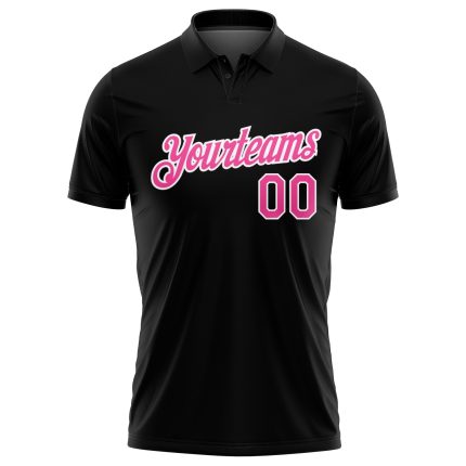 Personalized 3D American Flag Pink Ribbon Breast Cancer Awareness Golf Polo Shirt for Women Health Care Support Personalized