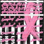 Personalized Breast Cancer Awareness Performance T-Shirt for Women - Black Pink-White 3D American Flag Pink Ribbon Personalized