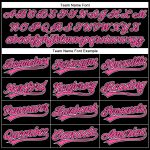 Personalized 3D Curve Solid Baseball Jersey in Black, Pink, and White Colors Personalized Black Pink-White 3D Curve Solid