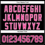 Personalized 3D Curve Solid Baseball Jersey in Black, Pink, and White Colors Personalized Black Pink-White 3D Curve Solid