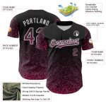 Custom Name and Number Personalized Black Pink-White 3D Glitter Dot Baseball Jersey - Abstract Design Team Apparel Personalized