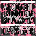 Personalized Black Pink White Abstract Geometric Soccer Jersey Uniform Personalized Black Pink-White Abstract Geometric Sublimation