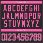 Custom Name and Number Black Pink-White Authentic Baseball Jersey - Personalized Team Apparel Personalized Black Pink-White