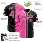 Custom Name Number Baseball Jersey - Personalized Black Pink White Authentic Gradient Fashion Team Apparel Personalized Black
