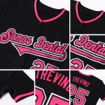 Custom Name Number Softball Jersey Personalized Black Pink White Authentic Team Apparel Personalized Black Pink-White Authentic