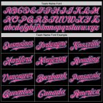 Custom Name & Number Personalized Split Fashion Baseball Jersey - Black Pink-White Authentic Team Apparel Personalized Black