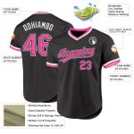 Custom Name and Number Personalized Black Pink-White Baseball Jersey Authentic Throwback Team Apparel Personalized Black