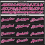 Personalized Authentic Black Pink-White Throwback Basketball Jersey Personalized Black Pink-White Authentic Throwback Basketball
