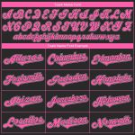 Personalized Baseball Jersey in Black, Pink, and White - Custom Team Jersey 2 Personalized Black Pink-White Baseball Jersey