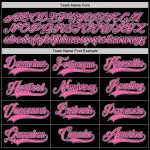 Customizable Black Pink-White Baseball Jersey for Men, Women, and Kids Personalized Black Pink-White Baseball Jersey 3