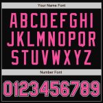 Custom Black Pink-White Bomber Varsity Jacket for Men and Women - Full-Snap Letterman Style Outerwear Personalized Black