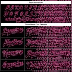 Personalized Pink White Halftone 3D Bomber Varsity Letterman Jacket - Full-Snap Design Personalized Black Pink-White Halftone