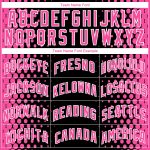 Personalized Black Pink White Halftone Basketball Jersey - City Edition Design Personalized Black Pink-White Halftone City