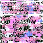 Custom Name and Number Leopard 3D Pattern Bomber Varsity Letterman Jacket - Personalized Black Pink-White Design Personalized