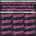 Personalized Pink Black White Light Blue Split Design Fashion Baseball Jersey Personalized Black Pink White-Light Blue Split
