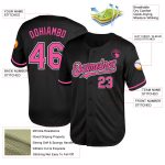 Personalized Black Pink-White Mesh Baseball Jersey for Men and Women - Classic Throwback Style Personalized Black Pink-White