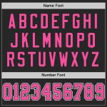 Personalized Black Pink White Throwback Football Jersey Mesh Design Personalized Black Pink-White Mesh Throwback Football