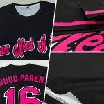 Personalized Black Pink and White Performance T-Shirt for Men and Women Personalized Black Pink-White Performance T-Shirt