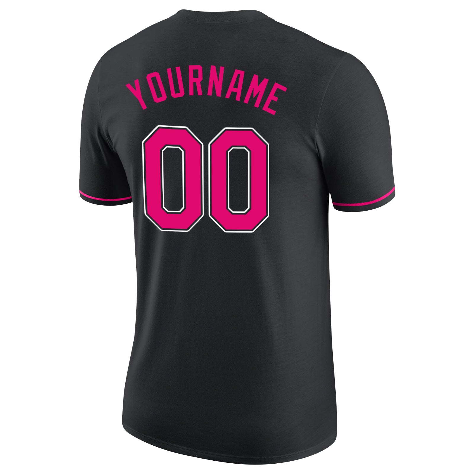 Personalized Black Pink-White Performance T-Shirt Personalized Black Pink and White Performance T-Shirt for Men and Women Personalized Black Pink-White Performance T-Shirt - Image 7