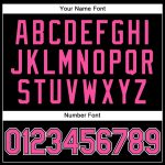 Custom Black Pink-White Performance Vapor Golf Polo Shirt with Personalized Name and Number Personalized Black Pink-White