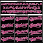 Custom Black Pink-White Performance Vapor Golf Polo Shirt with Personalized Name and Number Personalized Black Pink-White