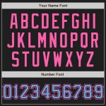 Personalized Black Pink White Split Fashion Baseball Jersey for Women Personalized Black Pink-White Split Fashion Baseball