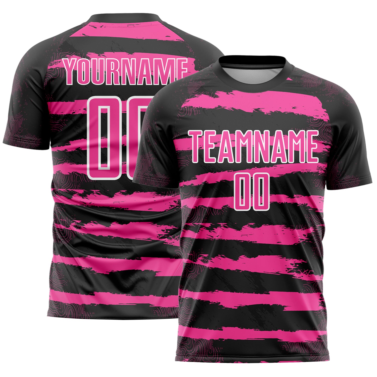Custom Name and Number Personalized Pink and White Sublimation Soccer Jersey Uniform Personalized Black Pink-White Sublimation