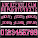 Personalized Basketball Shorts in Black and Pink-White Throwback Design Personalized Black Pink-White Throwback Basketball