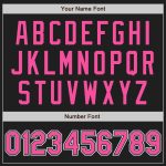 Custom Black Pink White Softball Jersey Unisex Two-Button Design Personalized Black Pink-White Two-Button Unisex Softball