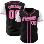 Custom Black Pink-White Two Tone Baseball Jersey for Men and Women Personalized Black Pink-White Two Tone Baseball Jersey