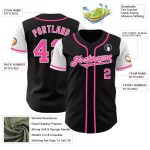 Custom Black Pink-White Two Tone Baseball Jersey for Men and Women Personalized Black Pink-White Two Tone Baseball Jersey