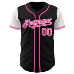 Custom Black Pink-White Two Tone Baseball Jersey for Men and Women Personalized Black Pink-White Two Tone Baseball Jersey