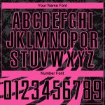 Custom Name and Number Black Pink Soccer Jersey - Personalized Wind Shapes Sublimation Uniform Personalized Black Pink Wind