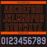 Personalized Miami City Edition 3D Fade Baseball Jersey - Black Powder Blue Orange Personalized Black Powder Blue-Orange
