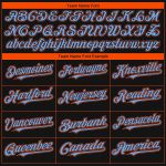 Personalized Miami City Edition 3D Fade Baseball Jersey - Black Powder Blue Orange Personalized Black Powder Blue-Orange