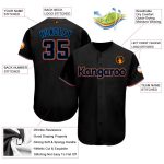 Personalized Black and Powder Blue-Orange Baseball Jersey for Men and Women Personalized Black Powder Blue-Orange Baseball