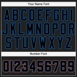 Personalized Black and Powder Blue-Orange Baseball Jersey for Men and Women Personalized Black Powder Blue-Orange Baseball