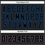 Custom Name Number Baseball Jersey Black Powder Blue Orange Personalized Team Personalized Black Powder Blue-Orange Baseball