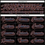 Personalized Hockey Jersey in Black Powder Blue-Orange Lace Neck Design Personalized Black Powder Blue-Orange Hockey Lace