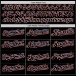 Custom Personalized Authentic Throwback Baseball Jersey - Black Powder Blue-Orange, Custom Name & Number Personalized Black