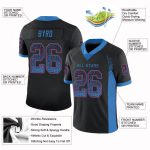 Personalized Black Powder Blue Red Mesh Football Jersey Fashion Style Personalized Black Powder Blue-Red Mesh Drift Fashion