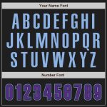Personalized Black Purple Light Blue Baseball Jersey for Men and Women Personalized Black Purpe-Light Blue Baseball Jersey