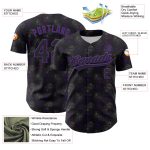 Personalized Gothic Style Rose Black Purple 3D Baseball Jersey Personalized Black Purple 3D Gothic Style Rose Baseball Jersey