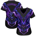 Custom Name and Number Personalized Black Purple 3D Monster Baseball Jersey Authentic Team Gear Personalized Black Purple