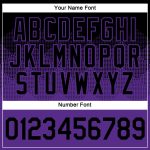 Custom Name and Number Performance T-Shirt with 3D Black Purple Gradient Pattern - Personalized Team Apparel Personalized