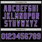 Custom Name Number Personalized Black Purple Aqua Baseball Jersey - Authentic Split Fashion Team Design Personalized Black