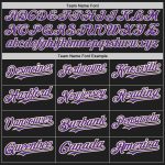 Personalized Black and Purple Baseball Jersey with Cream Raglan Sleeves Personalized Black Purple-Cream Raglan Sleeves Baseball