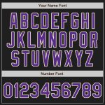 Personalized Black and Purple Baseball Jersey with Cream Raglan Sleeves Personalized Black Purple-Cream Raglan Sleeves Baseball